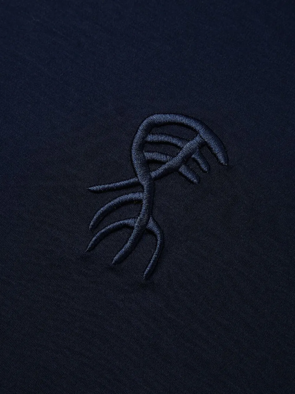Shanghai Tang T-shirt met geborduurd logo Blauw