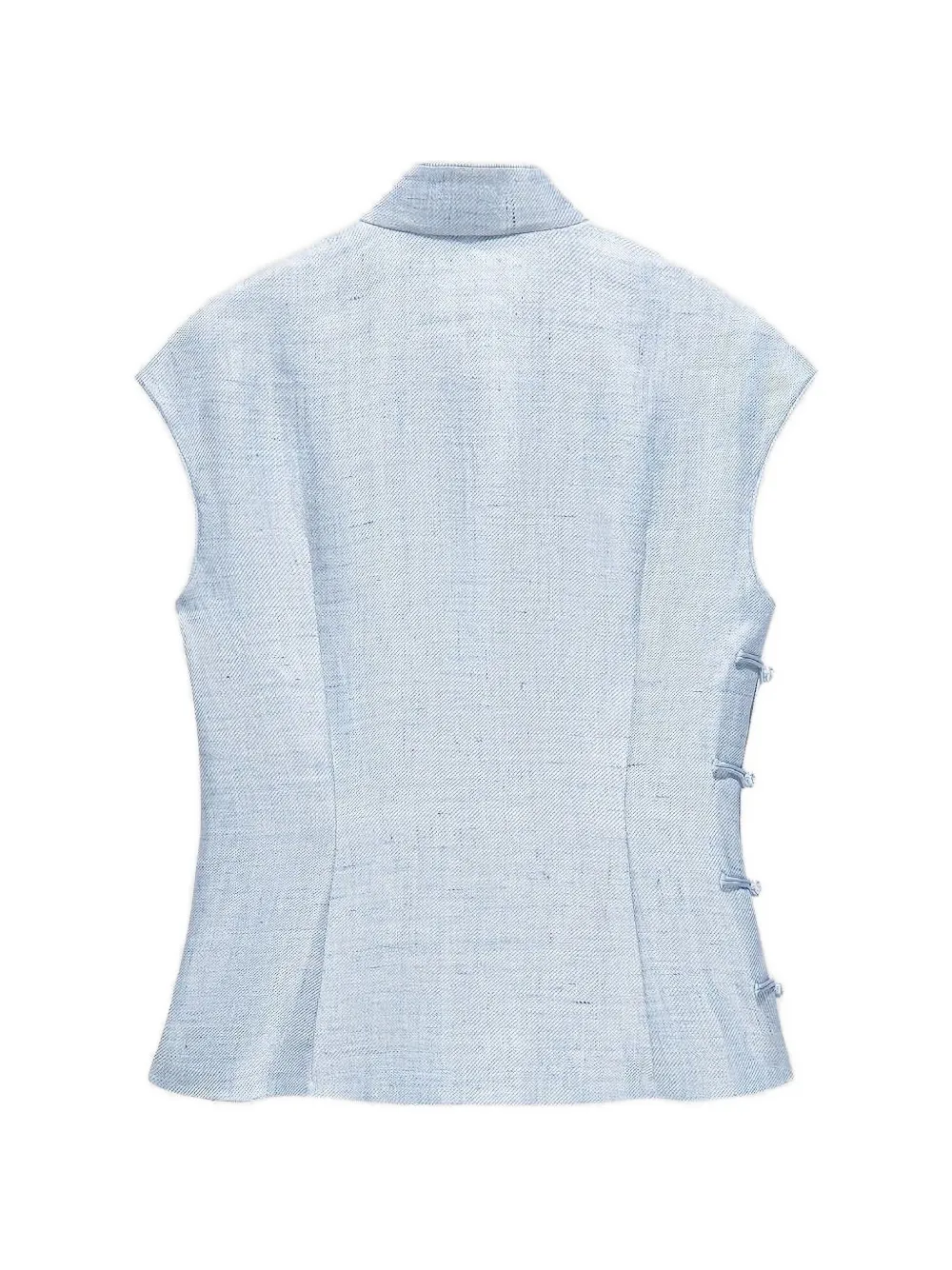  Shanghai Tang Frog-button Blouse - Blue 