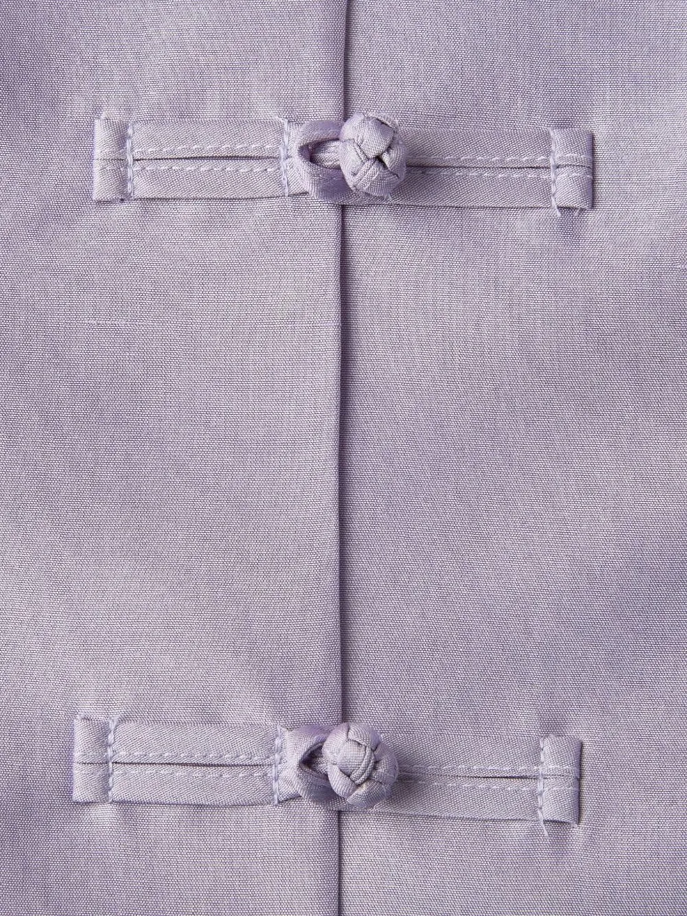 Shanghai Tang Blouse met ronde opstaande kraag Paars