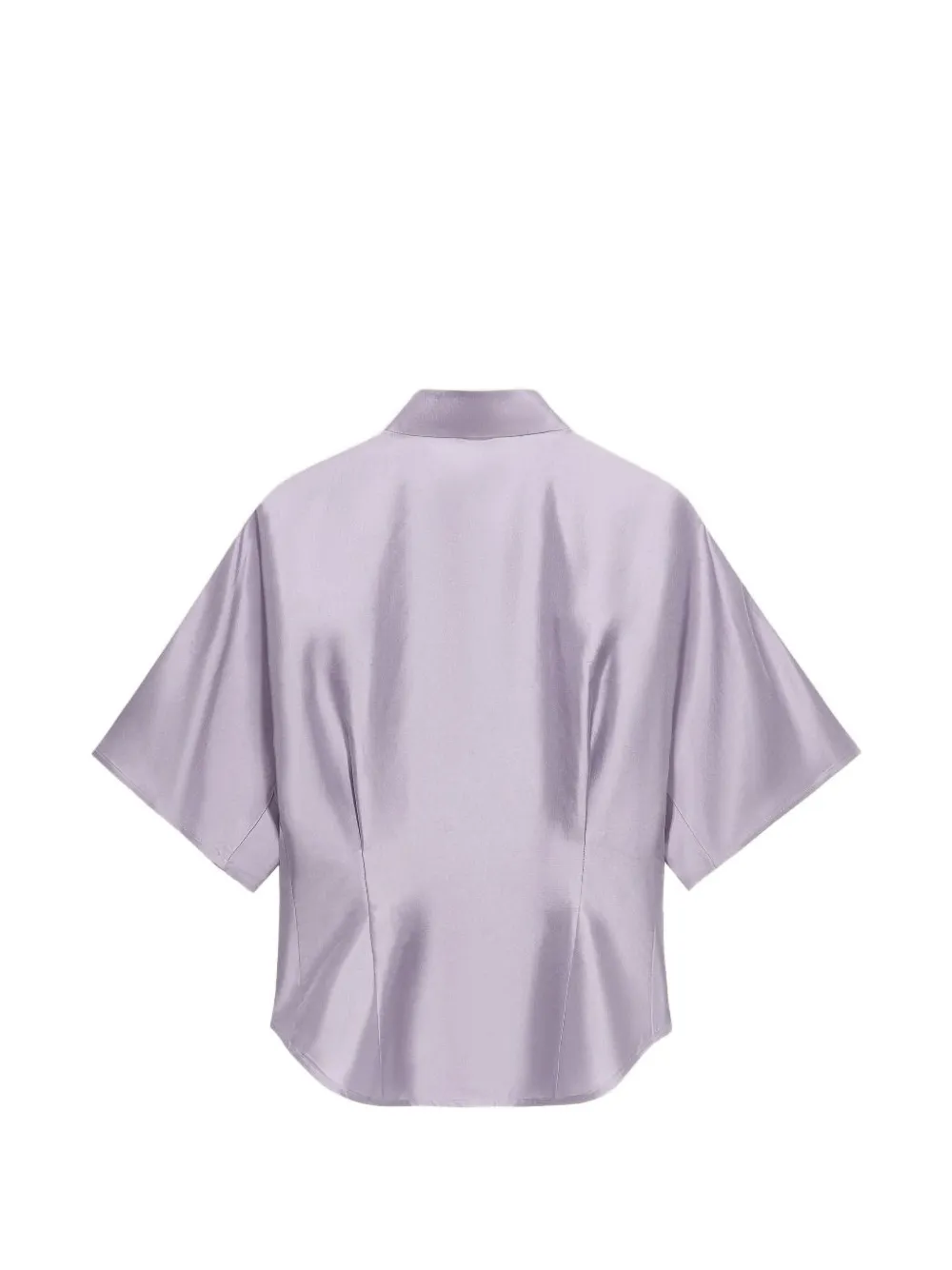 Shanghai Tang Blouse met ronde opstaande kraag Paars