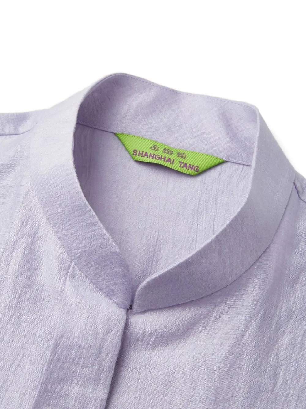 Shanghai Tang blouse met strikdetail Paars
