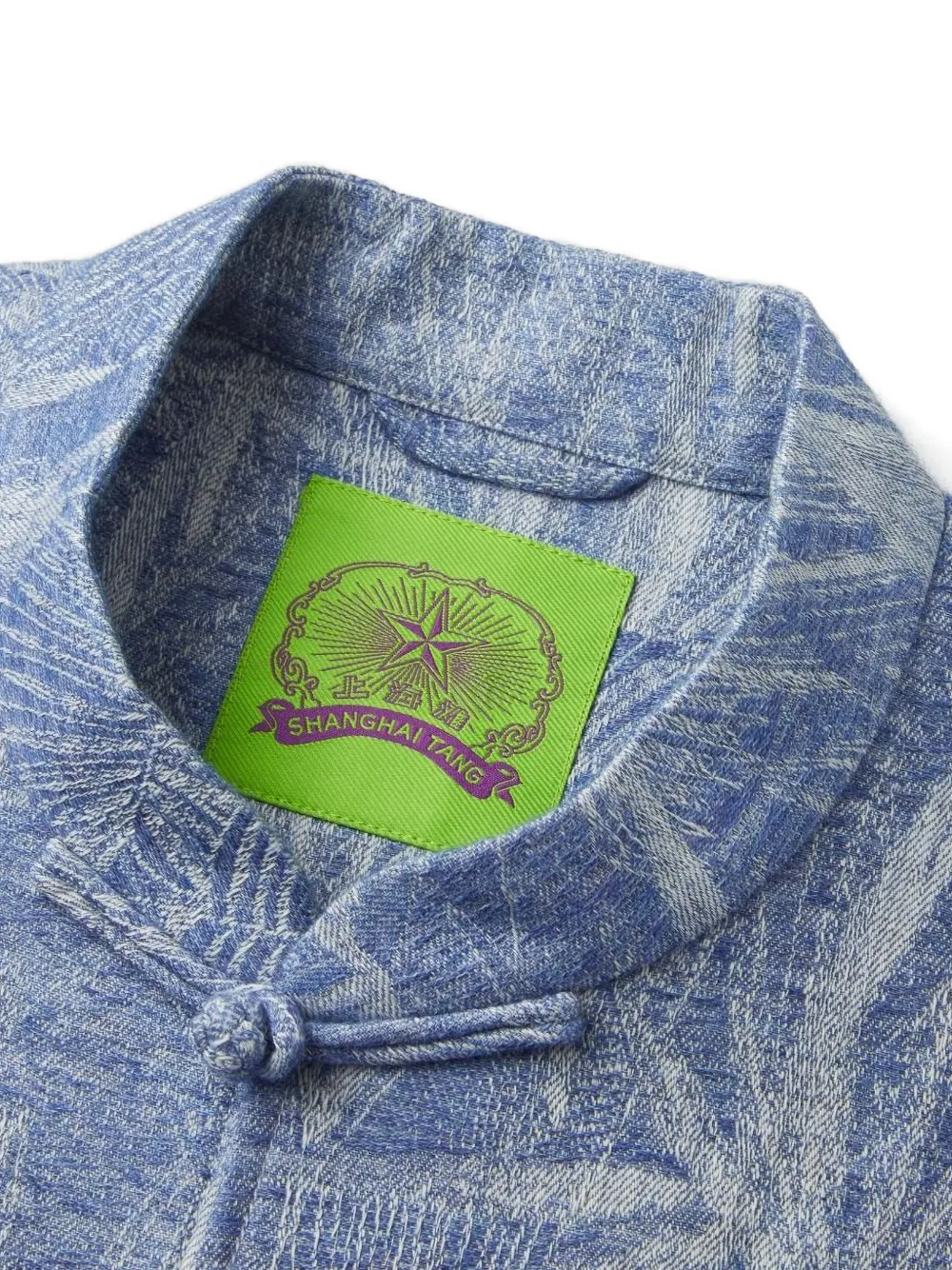 Shanghai Tang Shirtjack met bloemenprint Blauw