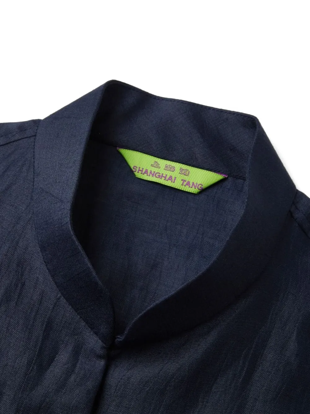 Shanghai Tang blouse met strikdetail Blauw