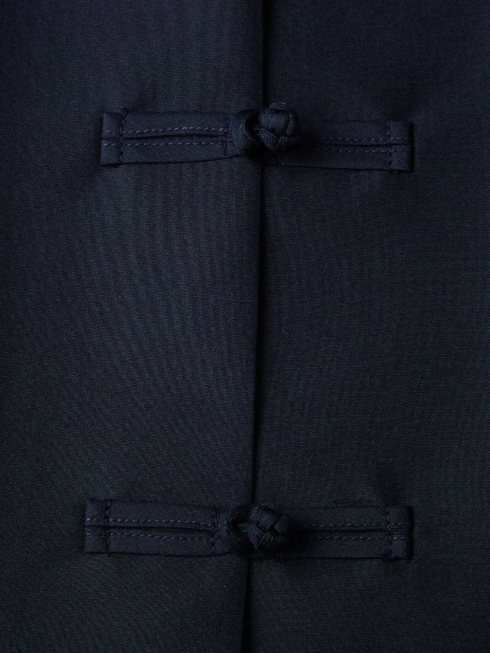 Shanghai Tang Blouse met ronde opstaande kraag Blauw