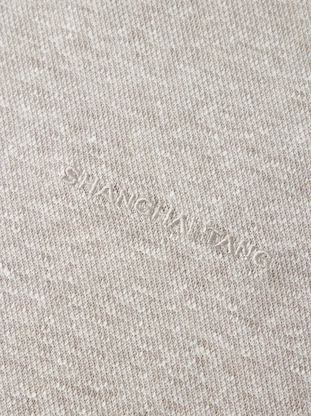 Shanghai Tang Poloshirt met opstaande kraag Beige