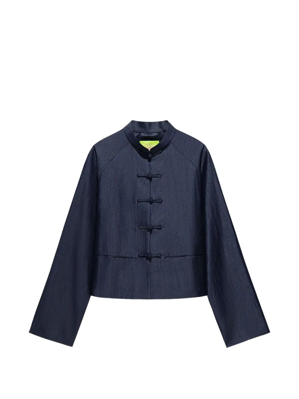 Shanghai Tang frog-button cropped jacket - Blu