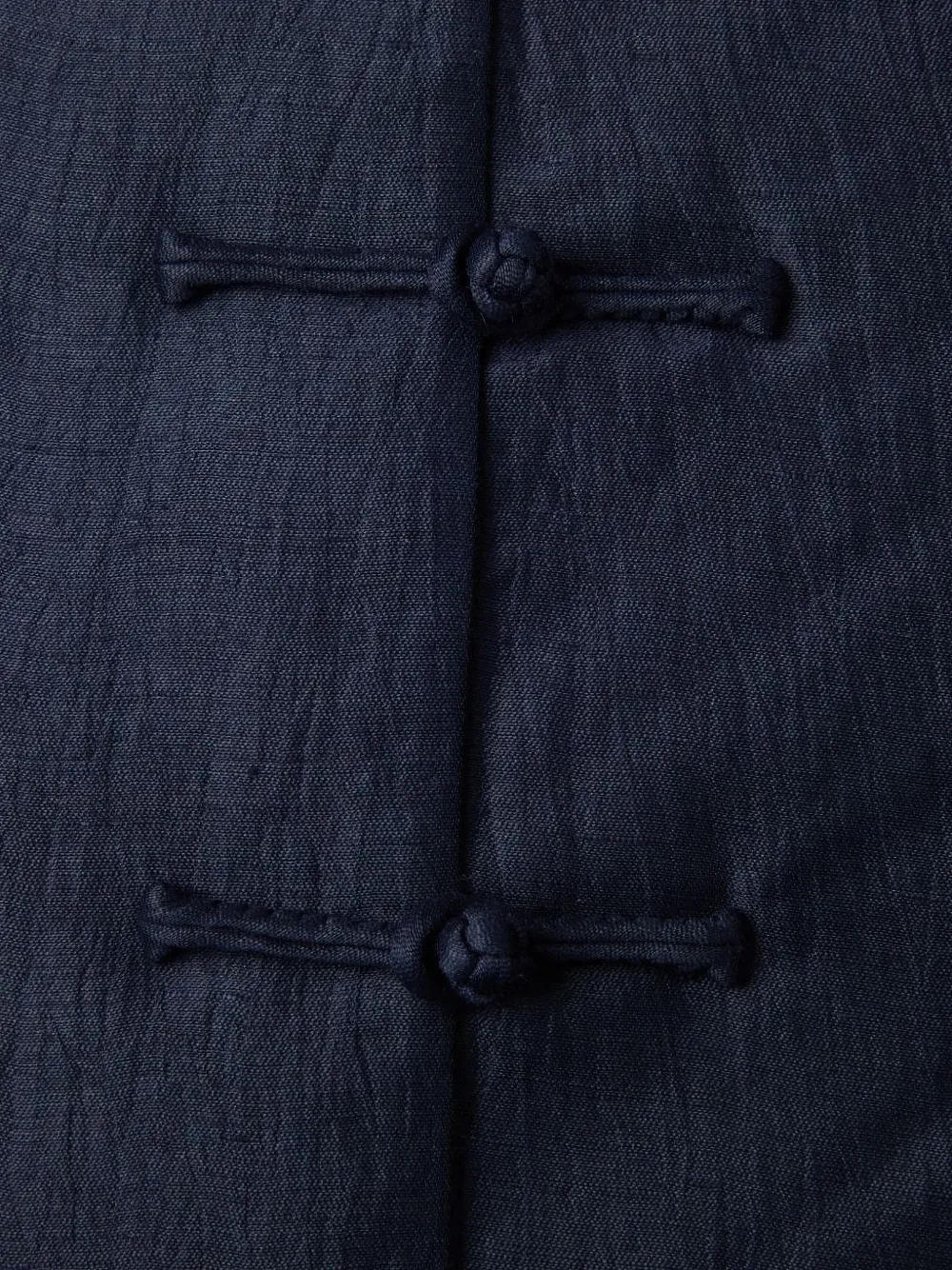  Shanghai Tang Frog-button Cropped Jacket - Blue 