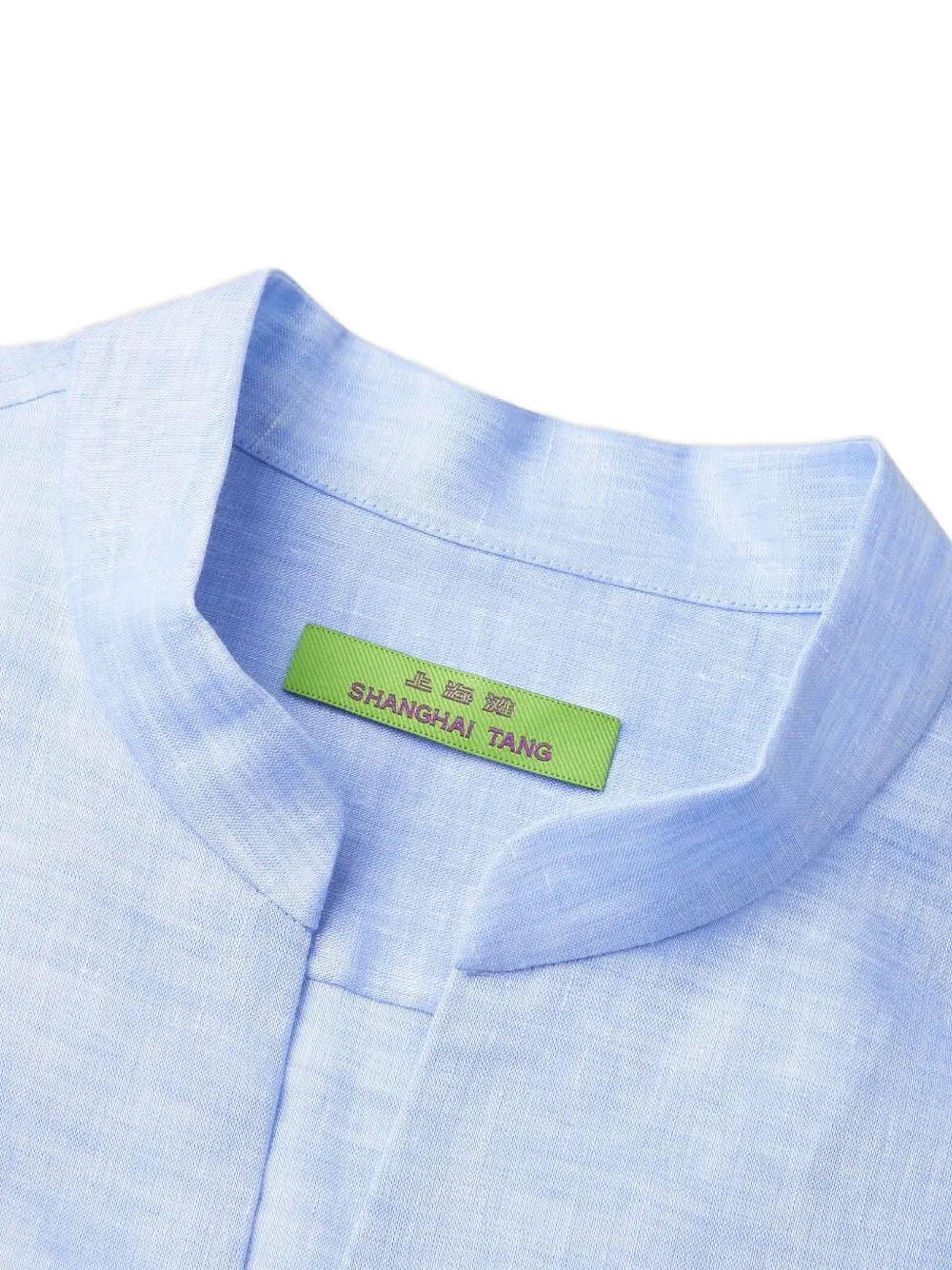Shanghai Tang Overhemd met V-hals Blauw
