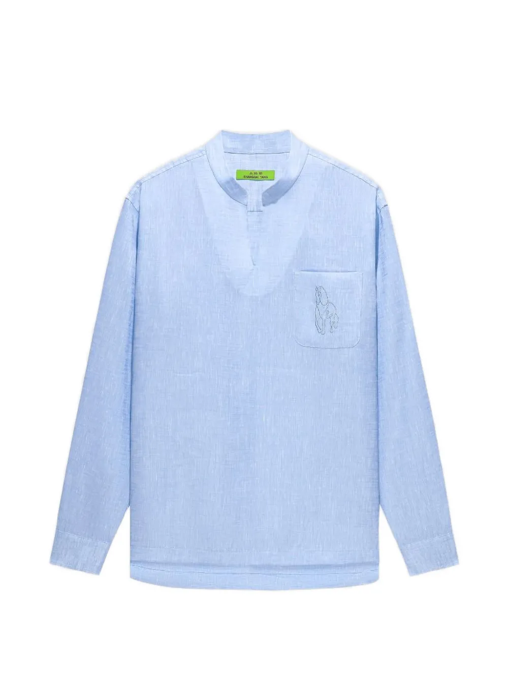 Shanghai Tang V-neck shirt - Blau