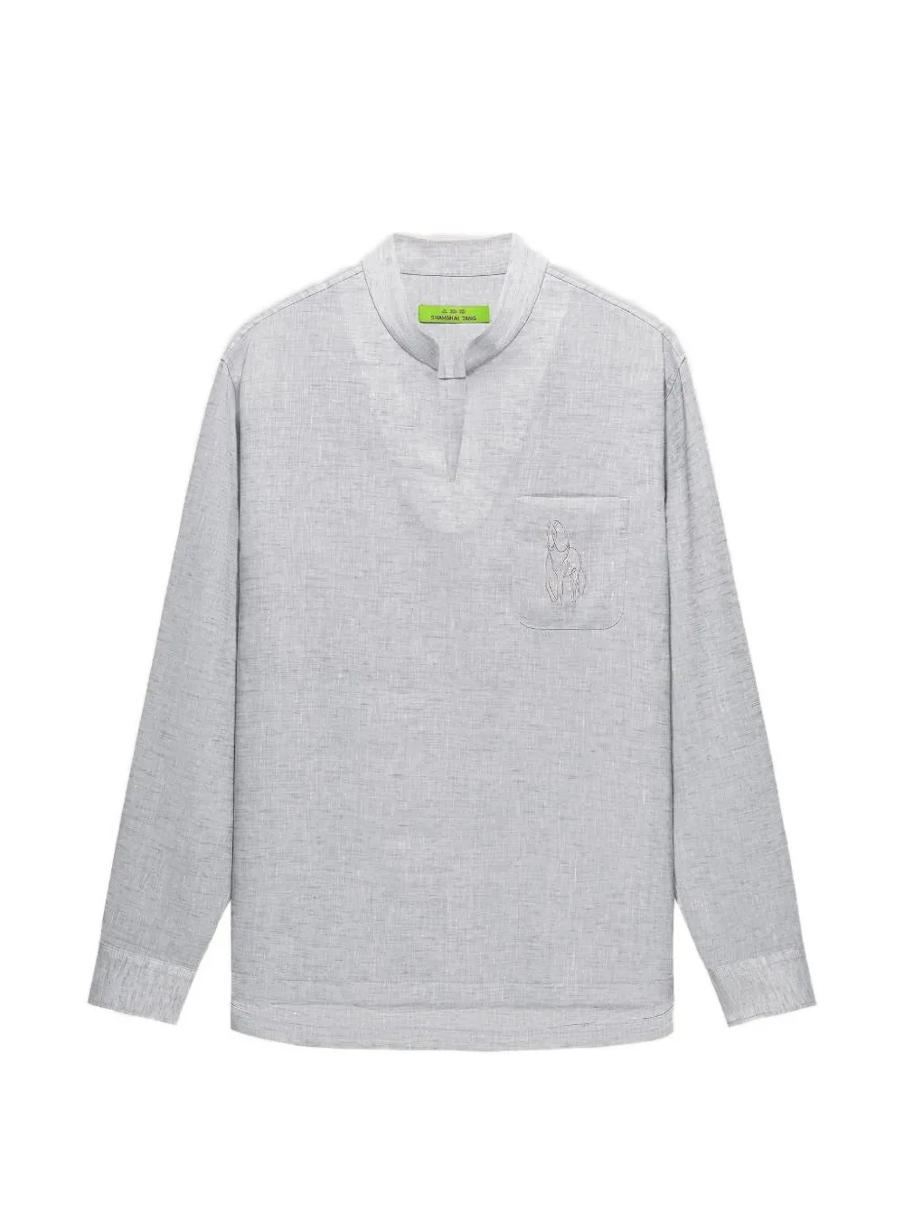 Shanghai Tang V-neck shirt - Grigio