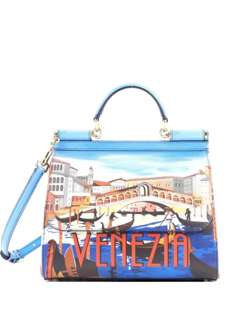Dolce & Gabbana Pre-Owned Miss Sicily Bag Printed Leather Medium satchel