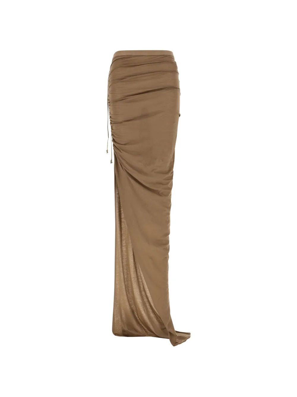 Rick Owens DRKSHDW drawstring split asymmetric skirt - Nude