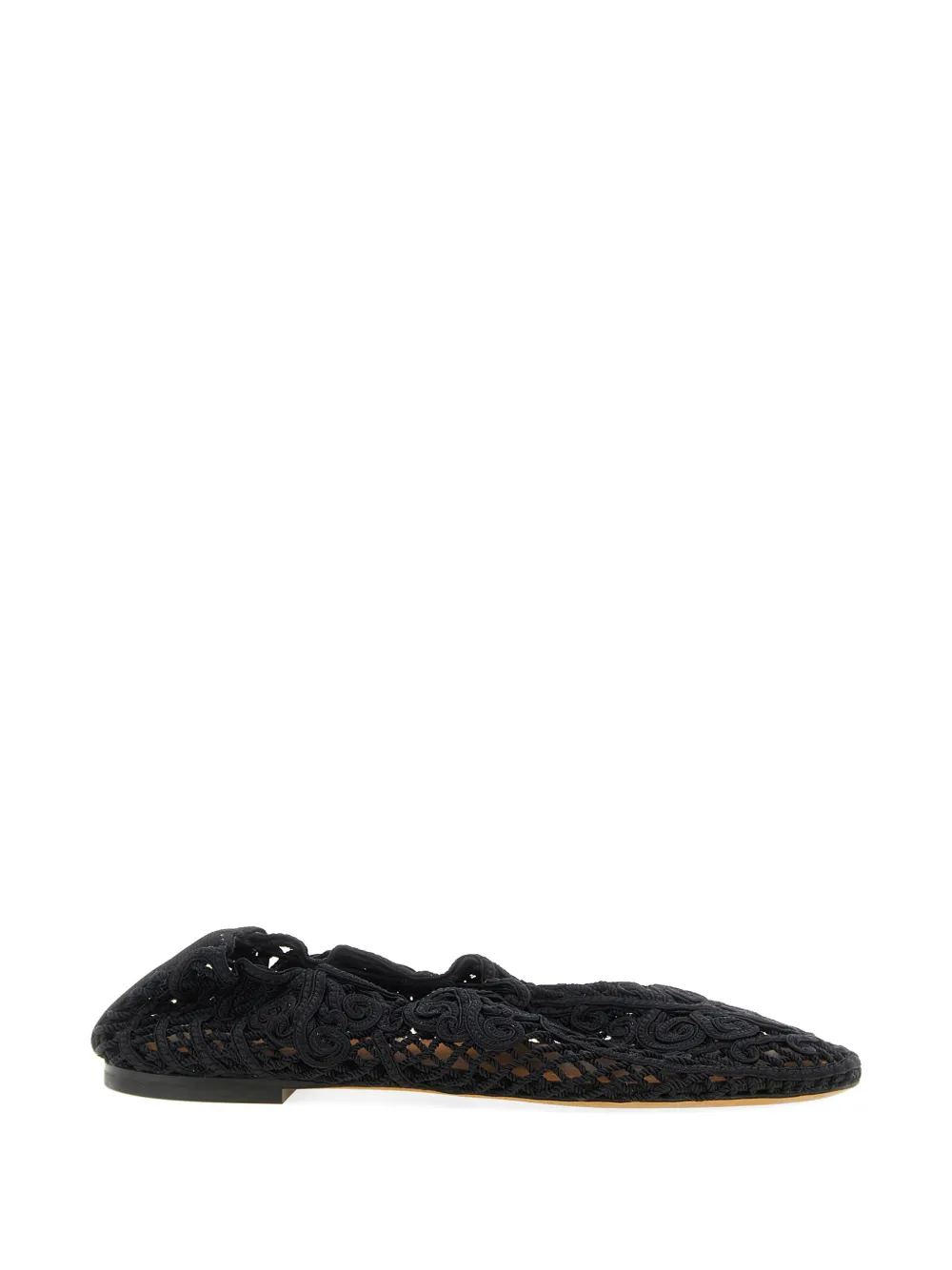ODISSI crochet ballet flats - Nero