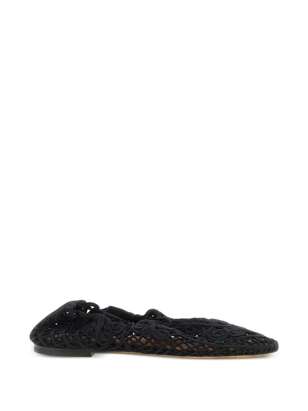 ODISSI crochet ballet flats - Nero