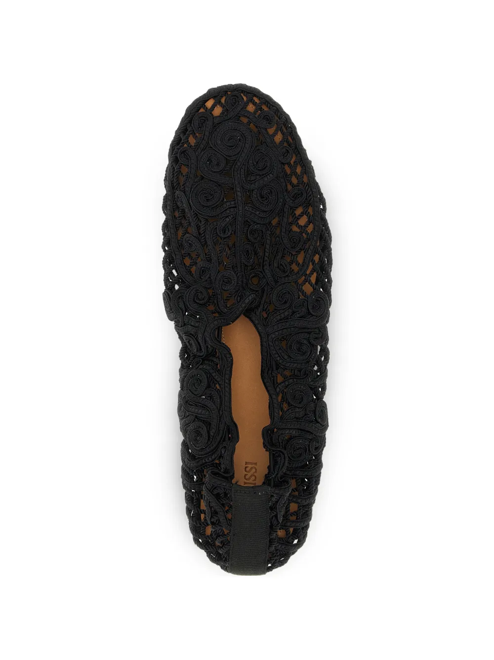  Odissi Iris Crochet-knit Ballet Flats - Black 