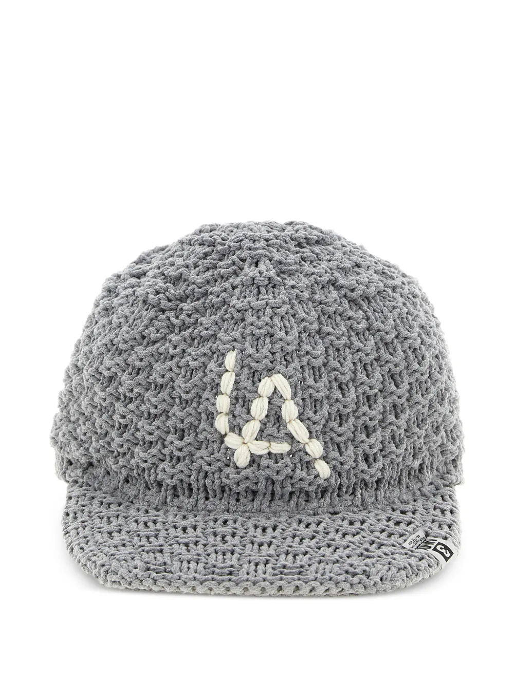 Maison MIHARA YASUHIRO knitted logo baseball cap - Grigio