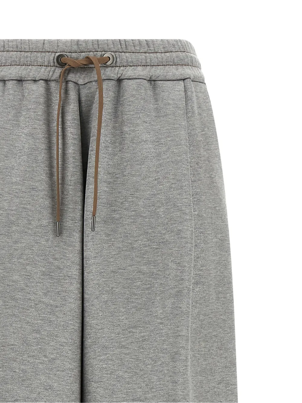 Brunello Cucinelli Palazzo broek met contrasterende stiksels Grijs