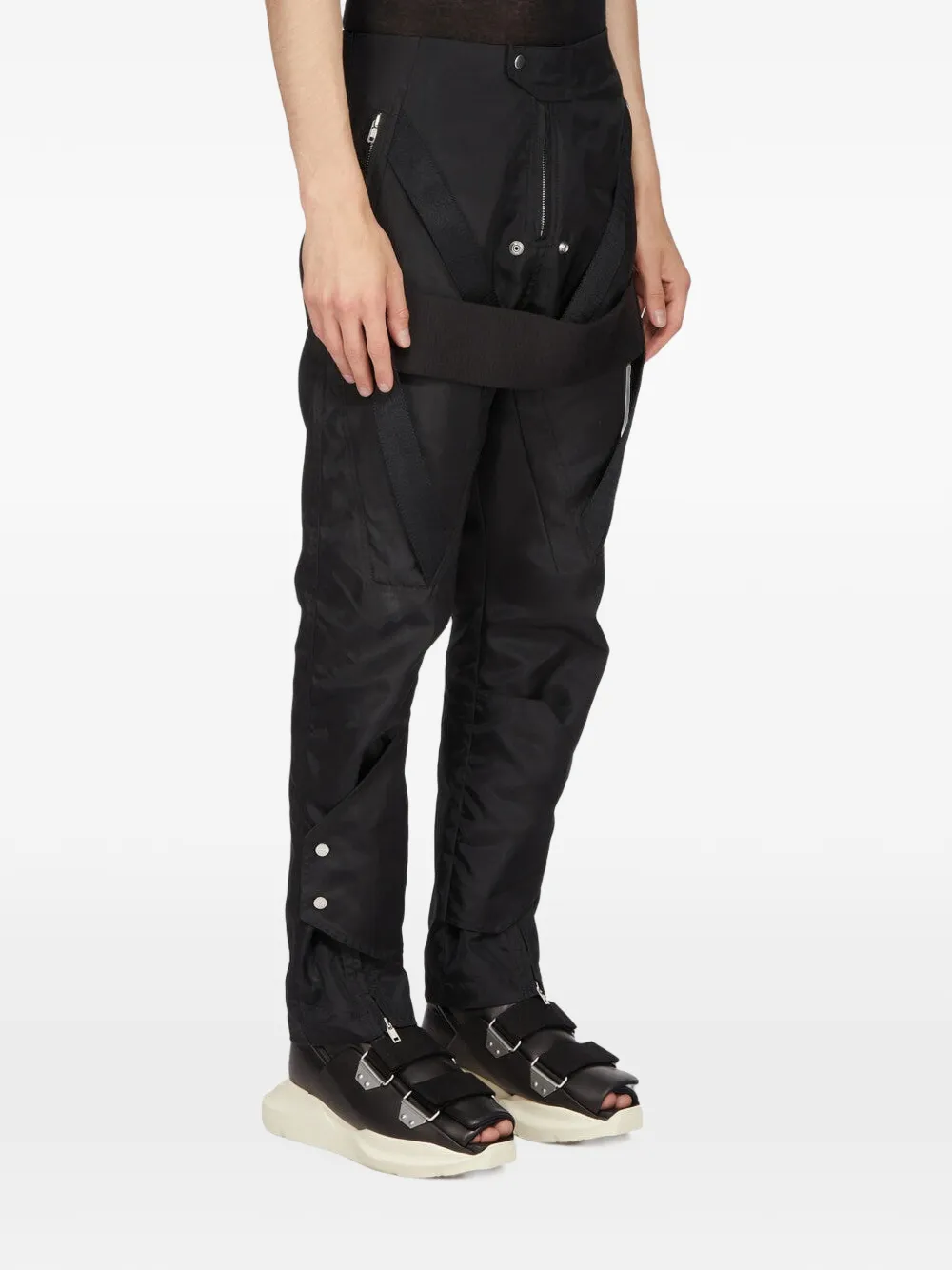 Rick Owens Broek met meerdere ritsen Zwart