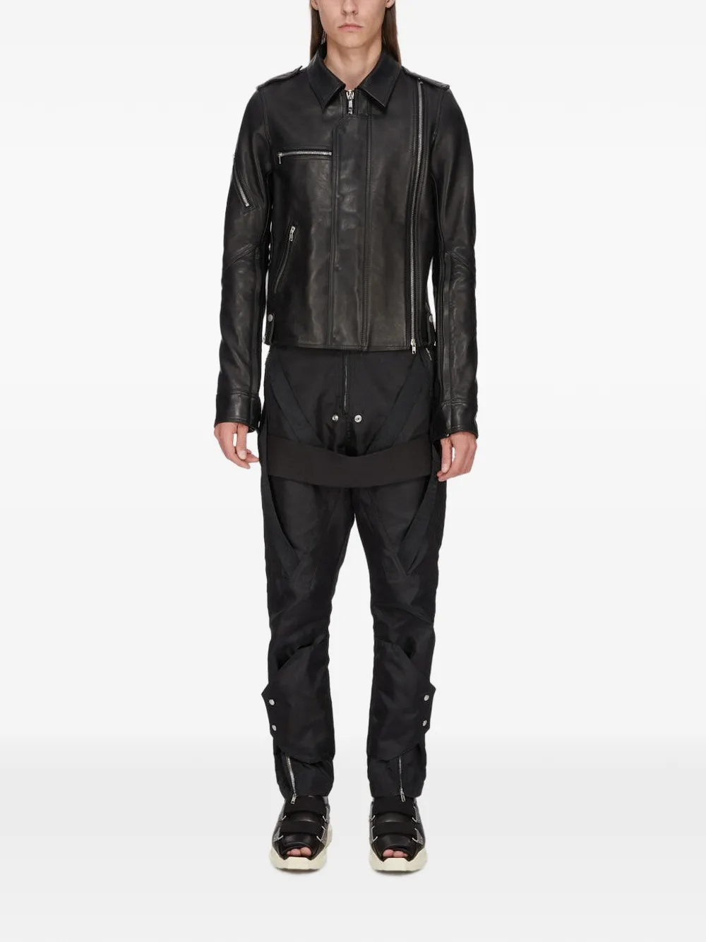 Rick Owens Broek met meerdere ritsen Zwart