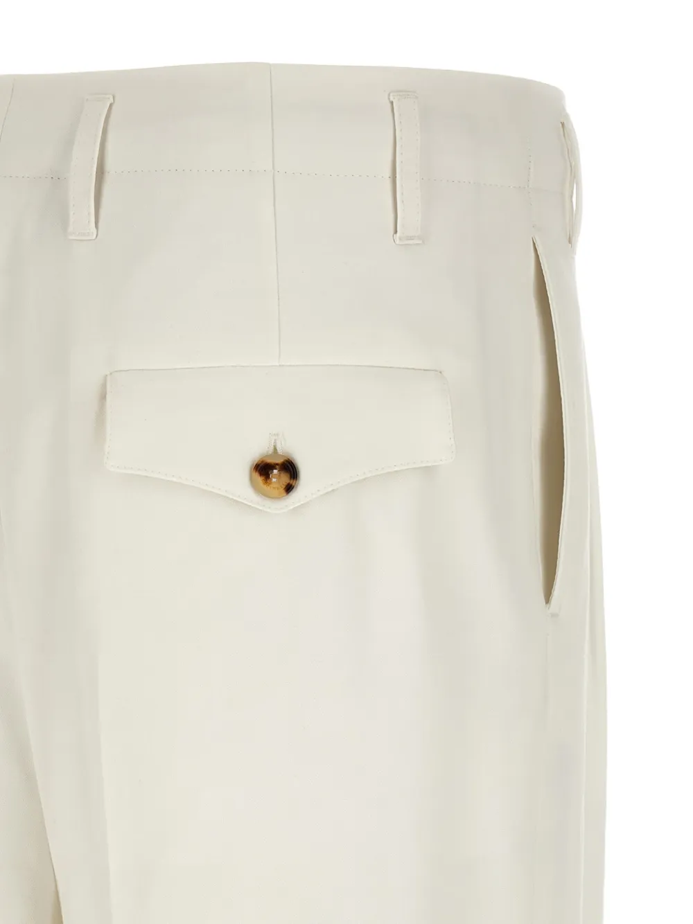 Brunello Cucinelli Katoenen broek met plooien Beige