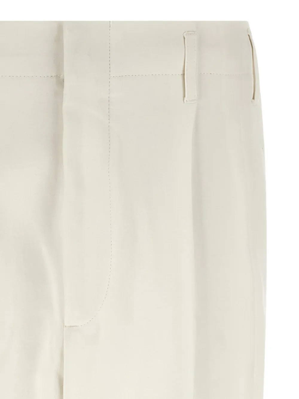 Brunello Cucinelli Katoenen broek met plooien Beige