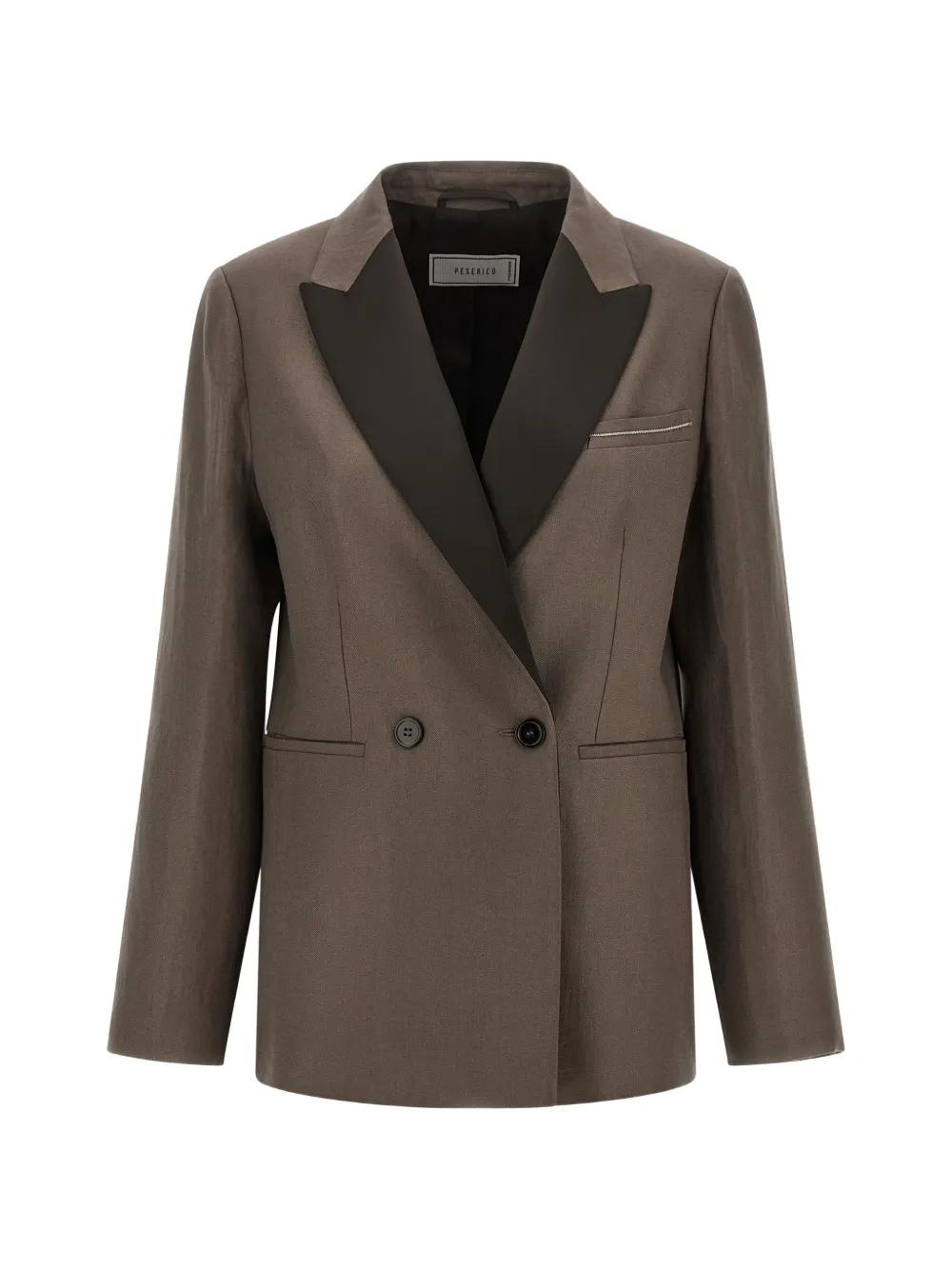 Peserico double-breasted peak-lapels blazer - Marrone
