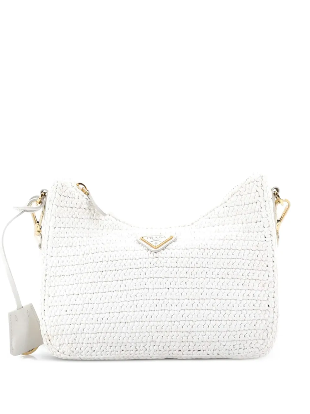 Prada Pre-Owned Re-Edition 2005 Shoulder Bag Raffia Small crossbody bag - Bianco