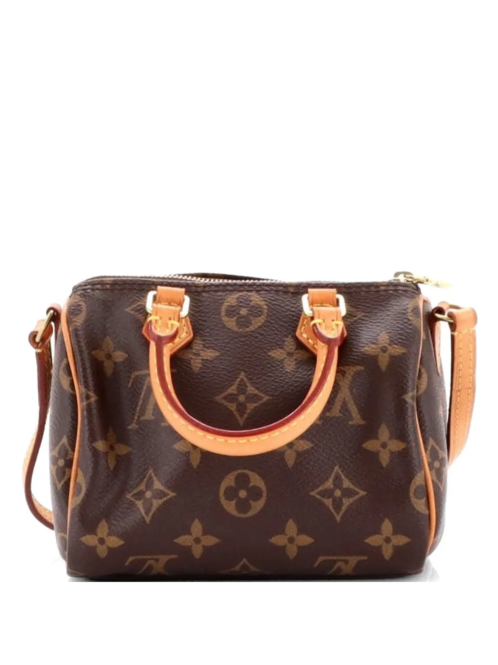 Louis Vuitton Pre-Owned Speedy Bandouliere Bag Monogram Canvas Nano crossbody bag - Marrone