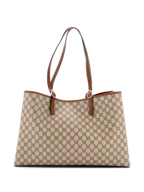 Gucci Pre-Owned tote maxi de lona revestida con emblema GG