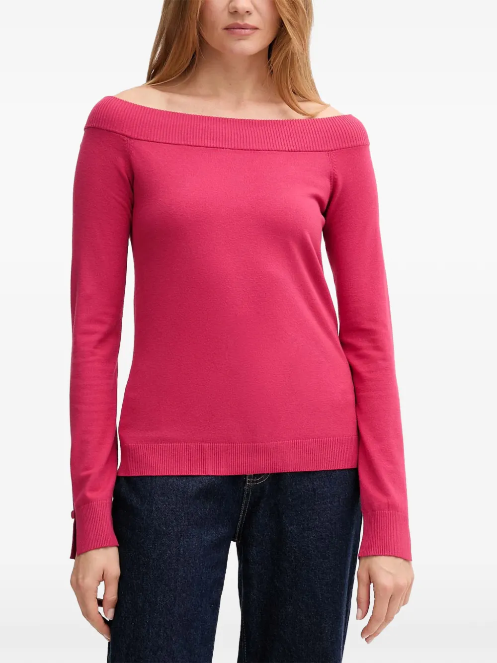 Benetton off-shoulder sweater Roze