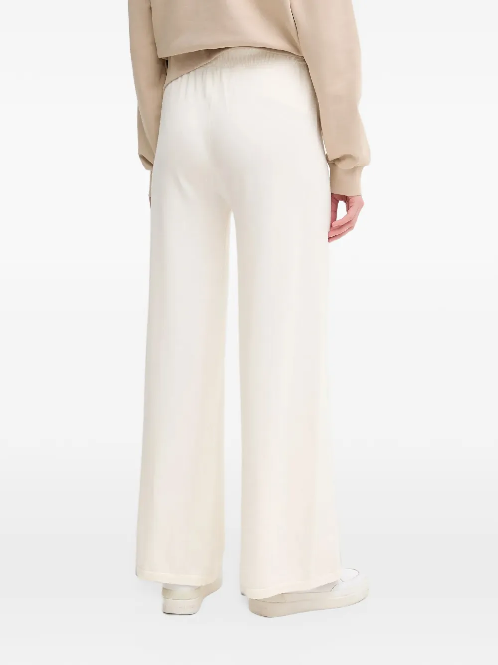 Benetton Broek met wijde pijpen Beige