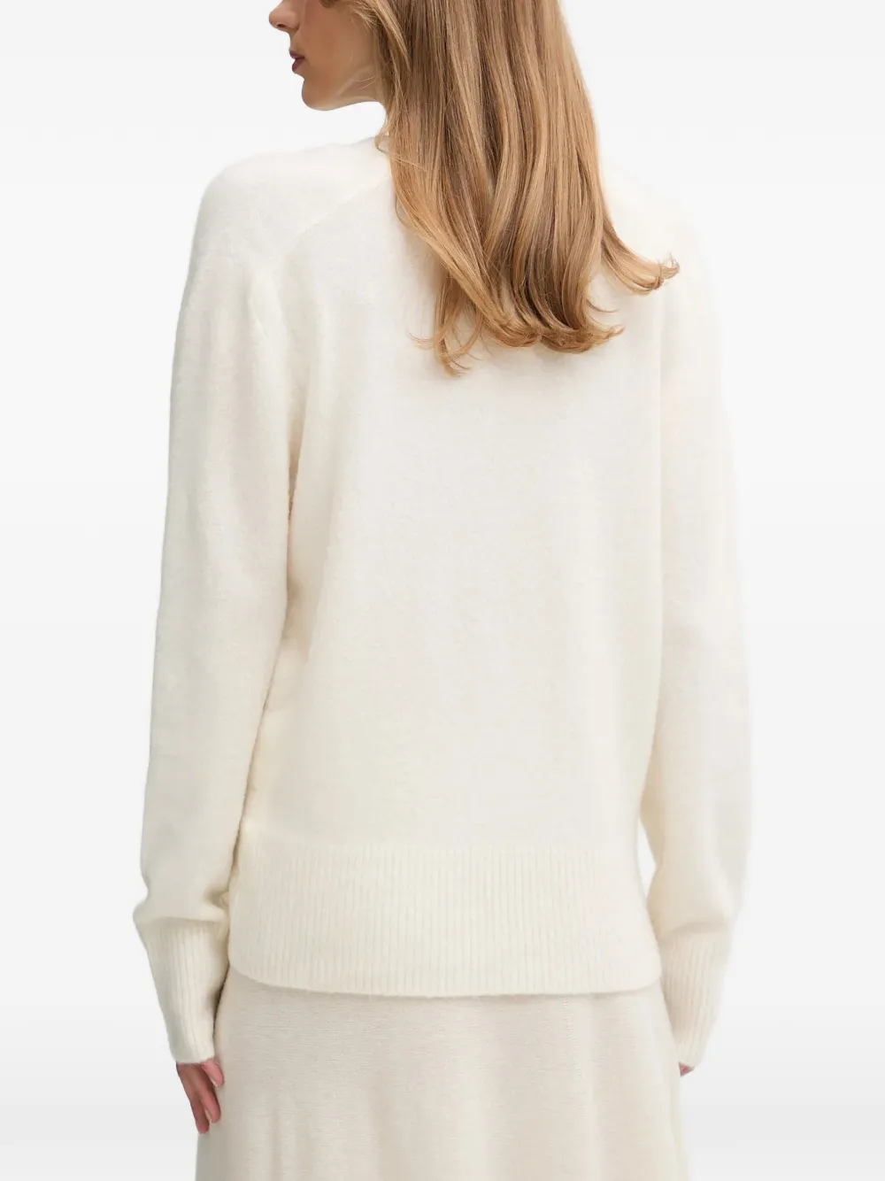 Benetton Trui met V-hals Beige