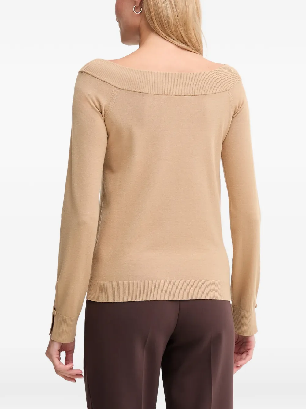 Benetton boat-neck sweater Beige