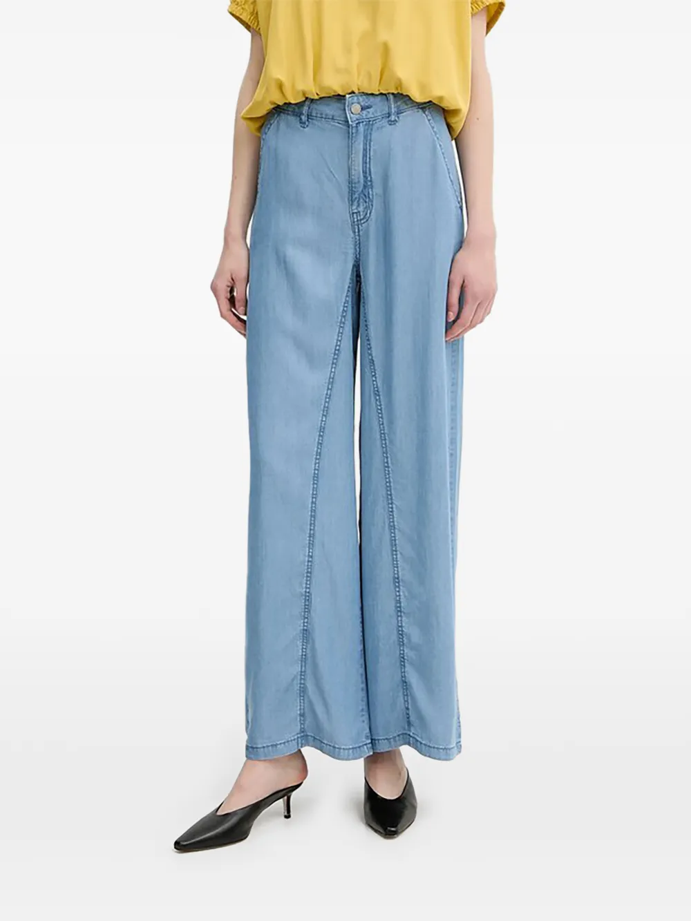 Benetton seam-detail trousers - Blu