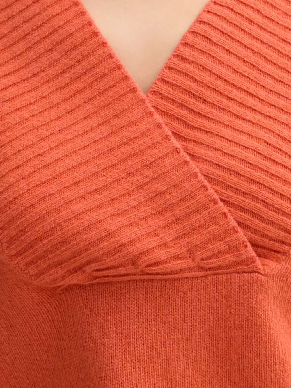 Benetton Trui met V-hals Oranje