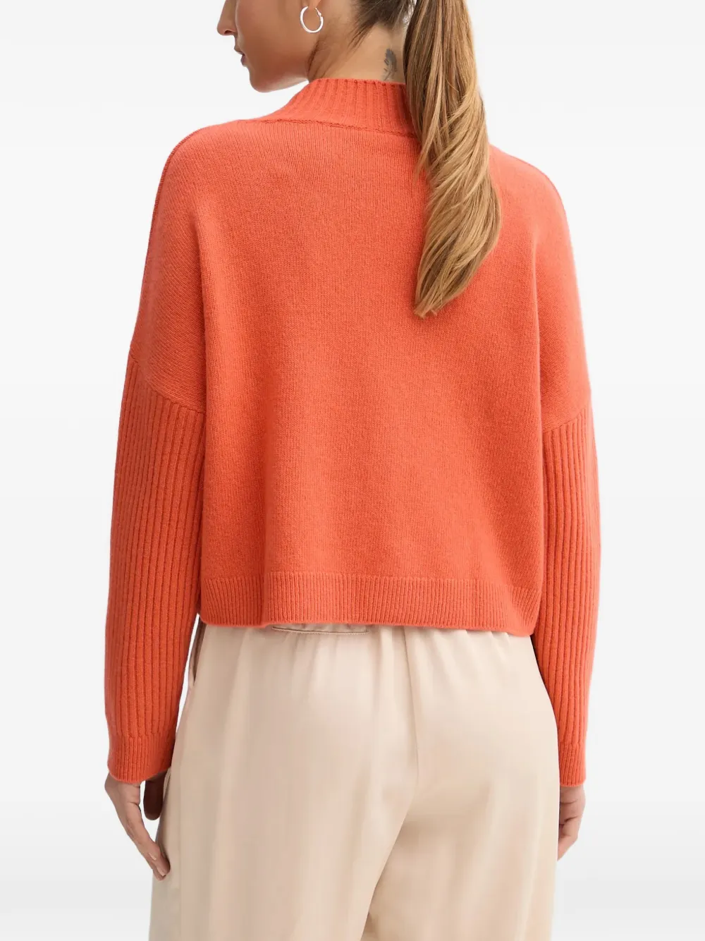Benetton Trui met V-hals Oranje