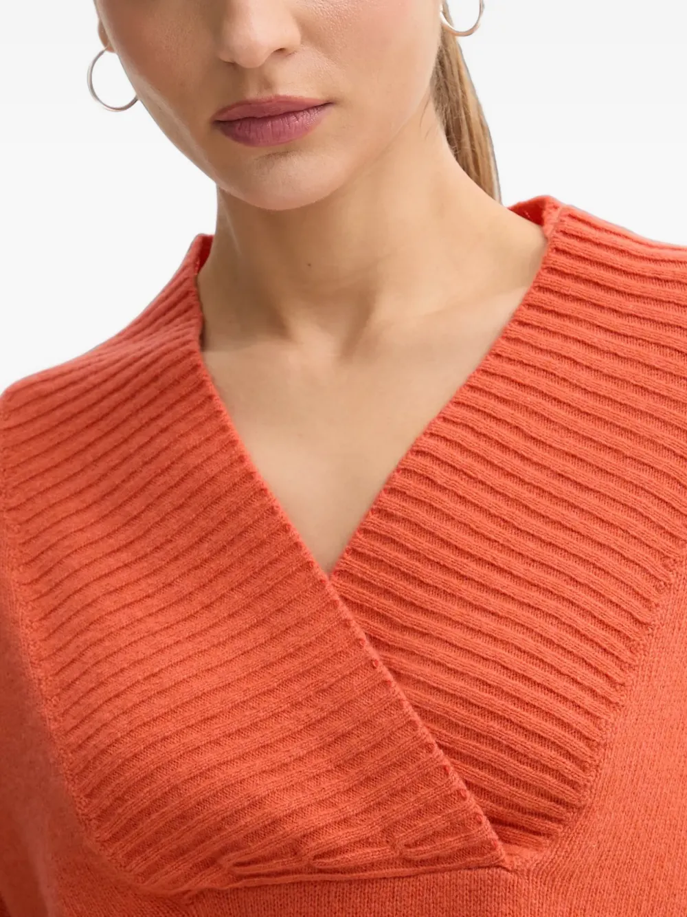 Benetton Trui met V-hals Oranje