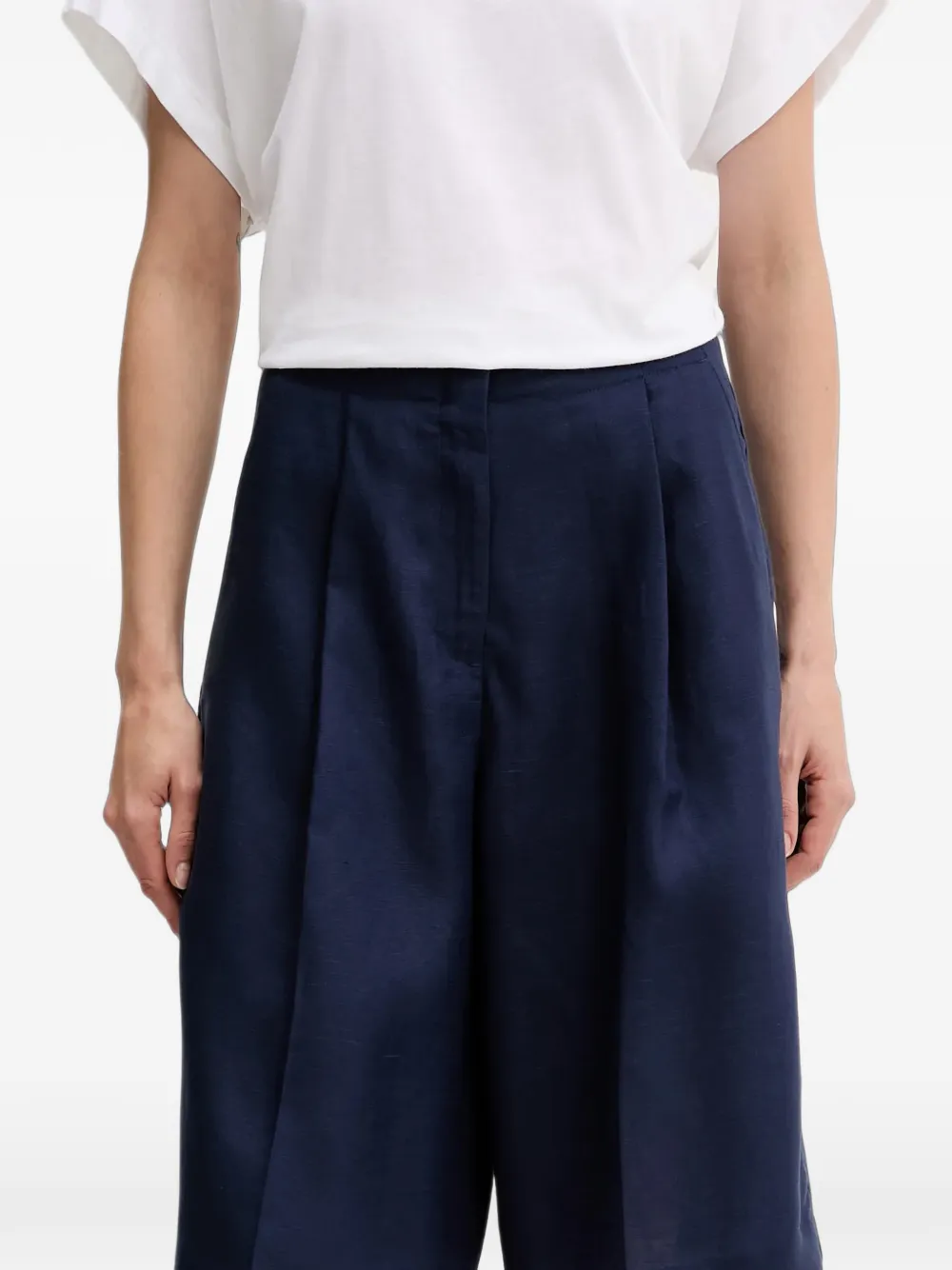 Benetton pleated shorts Blauw