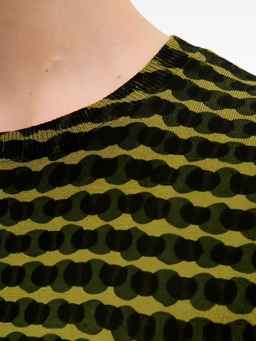 Benetton Trui met patroon en korte mouwen Groen