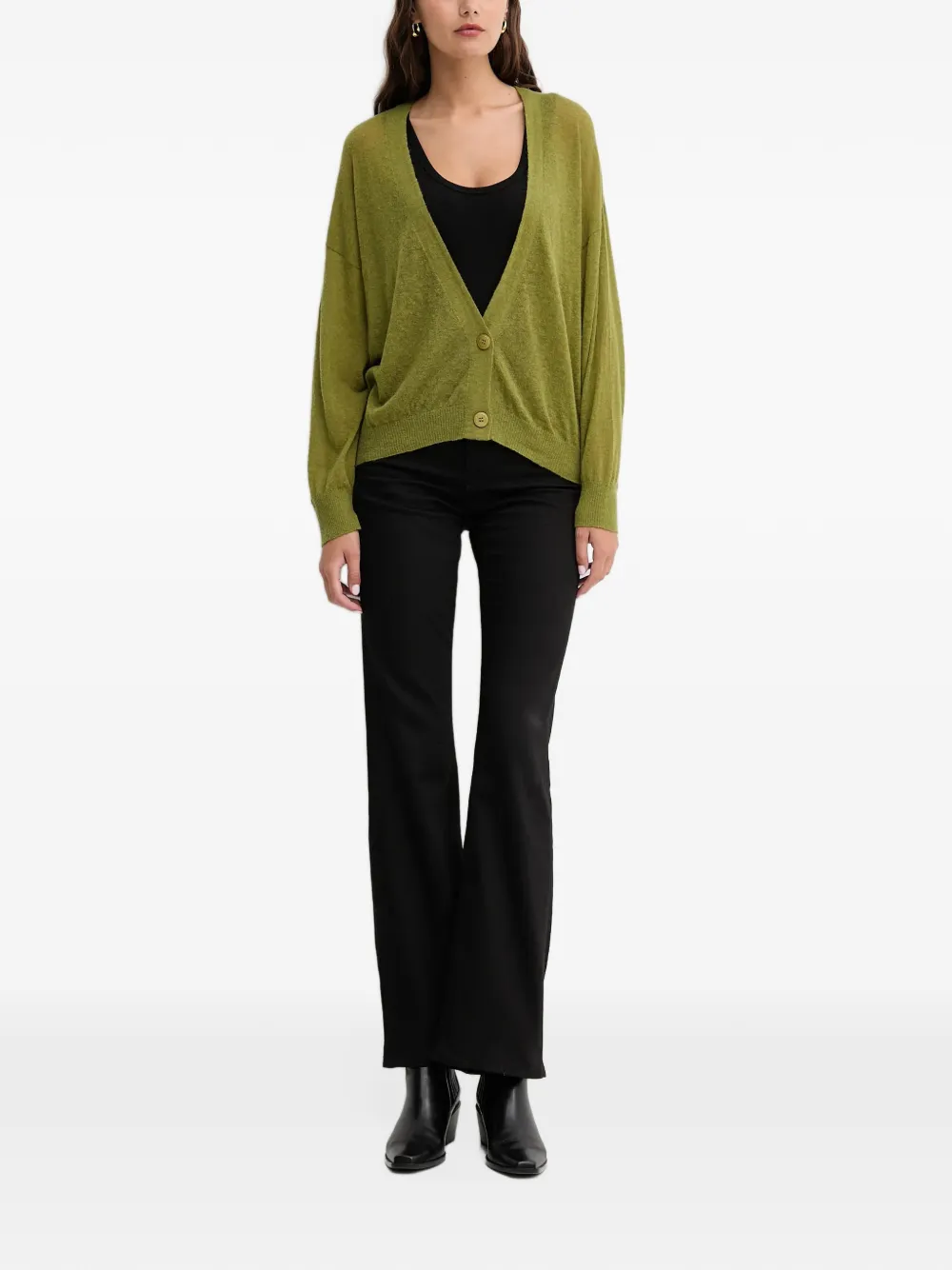 Benetton Vest met V-hals Groen