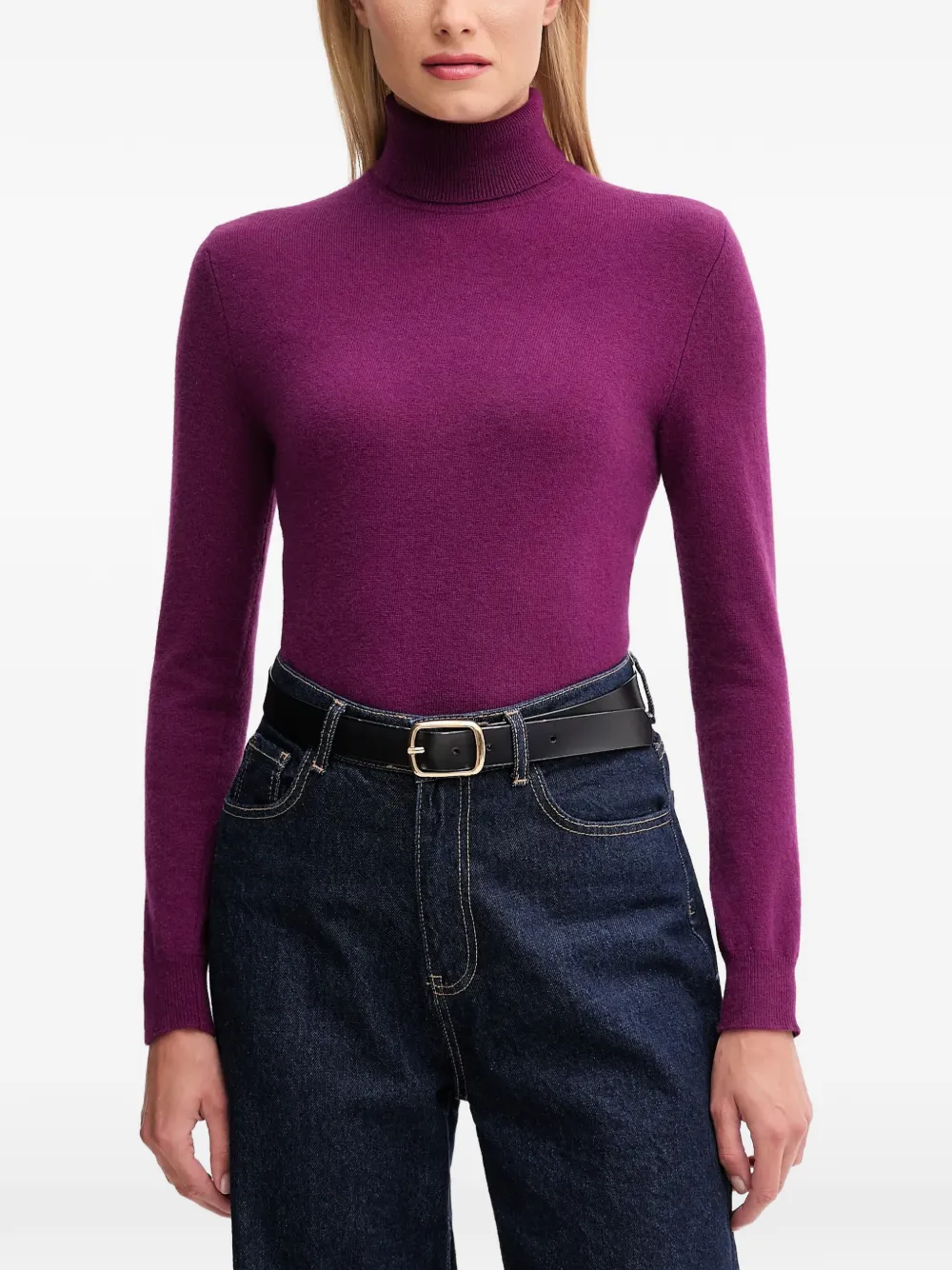 Benetton Roll-neck Sweater In Purple
