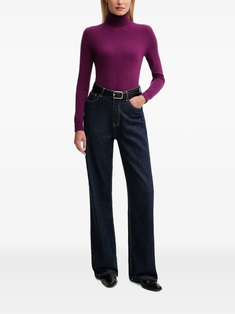 Benetton roll-neck sweater Paars