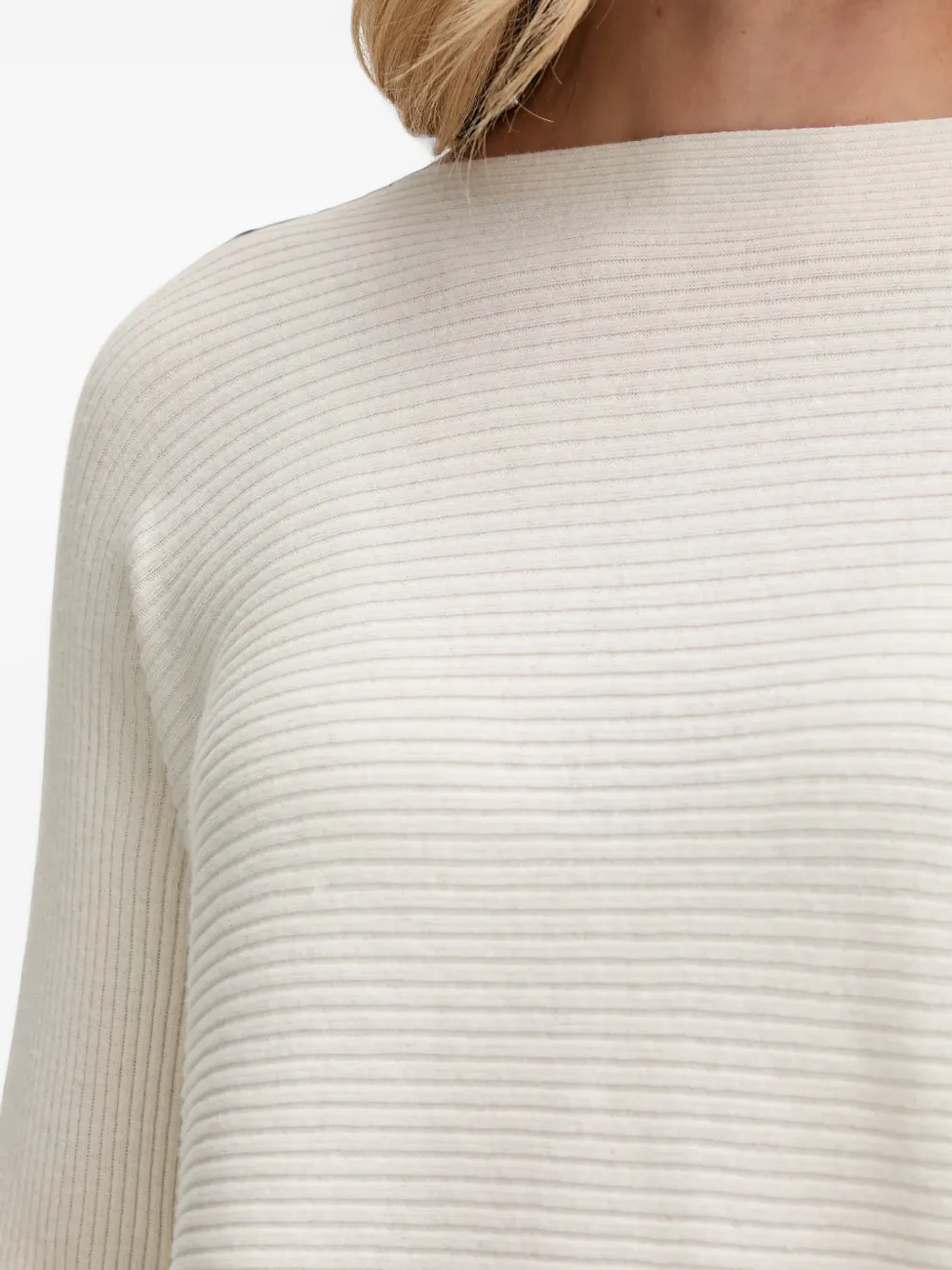 Benetton ribbed boat-neck sweater Beige