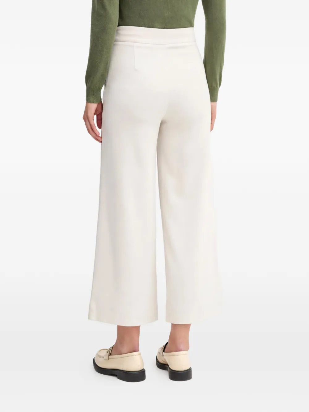 Benetton Broek met knoopdetail Wit