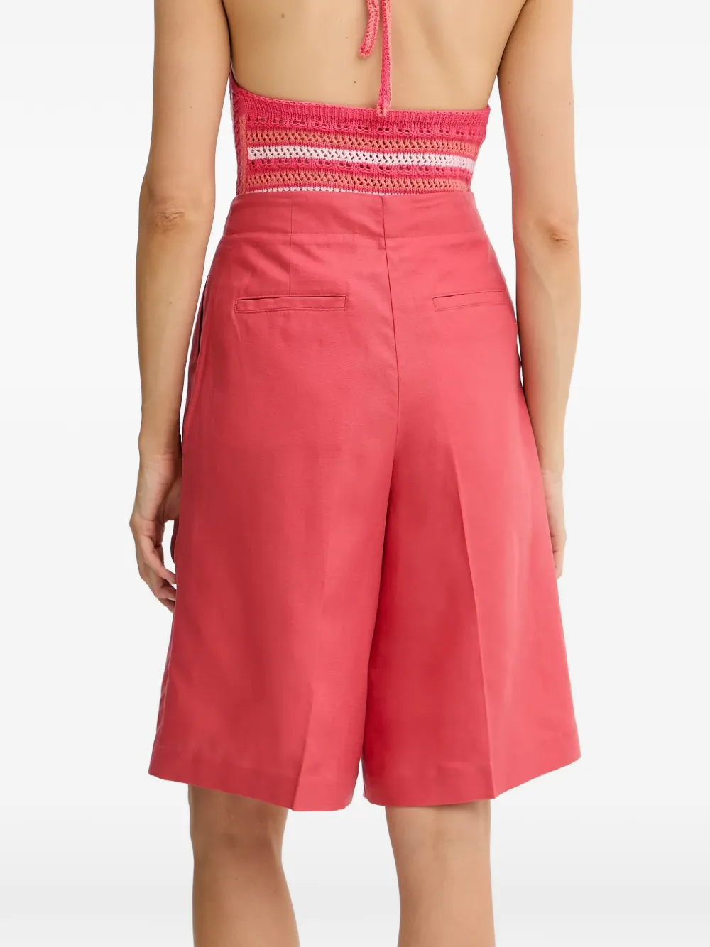 Benetton Geplooide shorts Roze