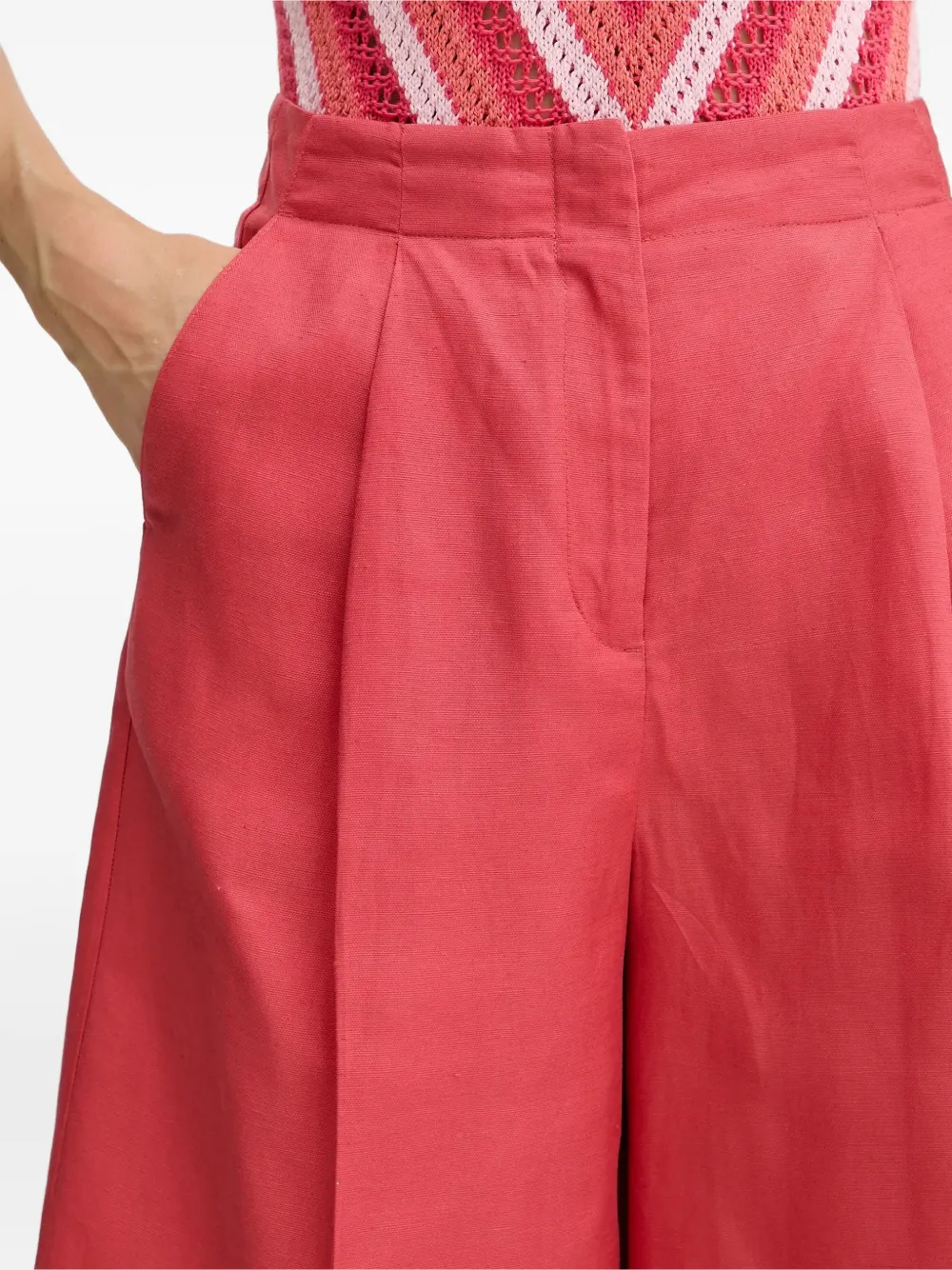 Benetton Geplooide shorts Roze