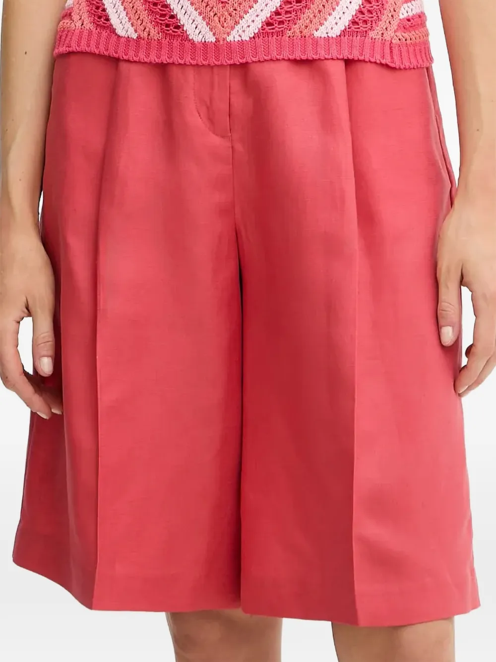 Benetton Geplooide shorts Roze