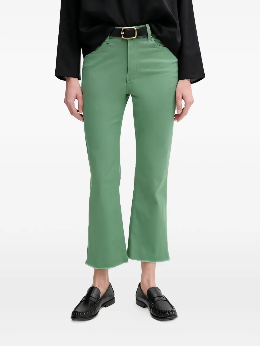 Benetton frayed trousers - Verde