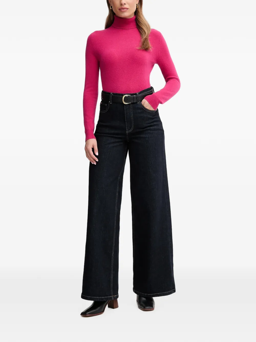 Benetton Gebreide coltrui Roze