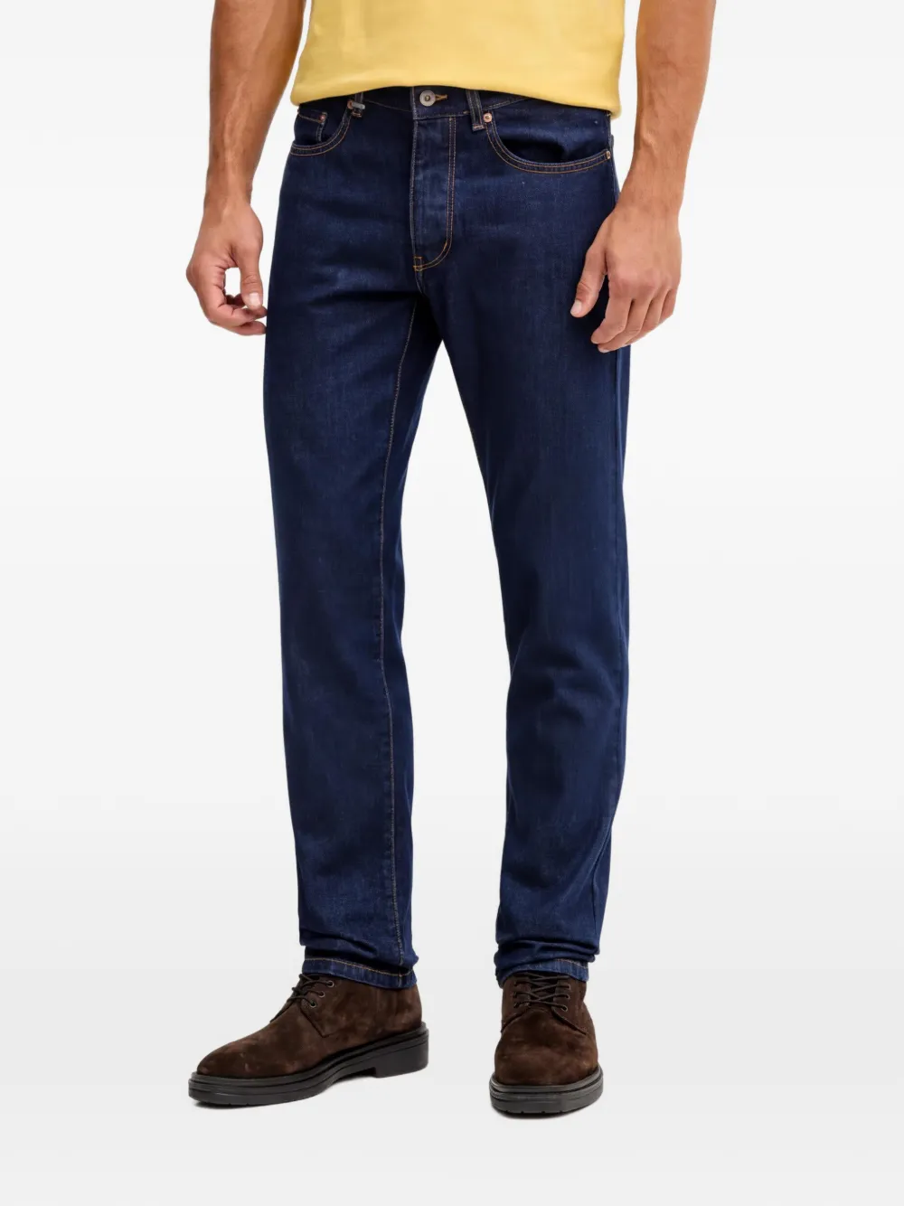 Benetton Jeans con bottoni - Blu